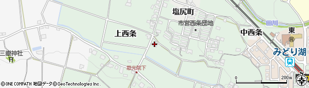 長野県塩尻市上西条353周辺の地図