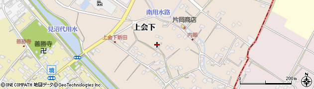 埼玉県鴻巣市上会下周辺の地図