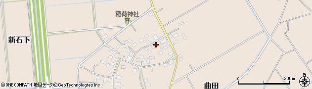 茨城県常総市曲田389周辺の地図