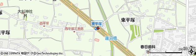 西平塚入口周辺の地図