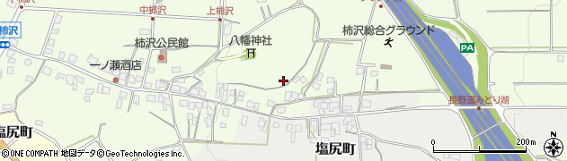 長野県塩尻市柿沢周辺の地図