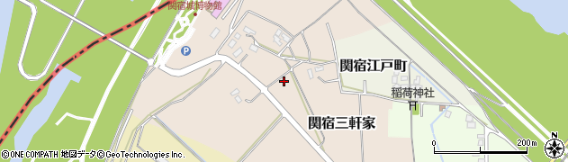 千葉県野田市関宿三軒家周辺の地図