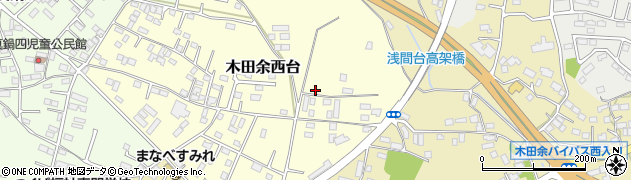 茨城県土浦市木田余西台周辺の地図