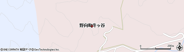 福井県勝山市野向町牛ヶ谷周辺の地図
