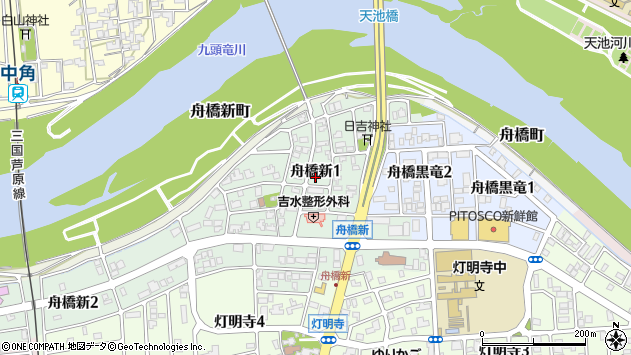 〒910-0068 福井県福井市舟橋新の地図
