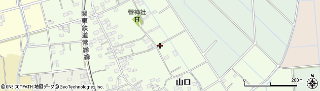 茨城県常総市山口周辺の地図
