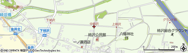 中柿沢周辺の地図