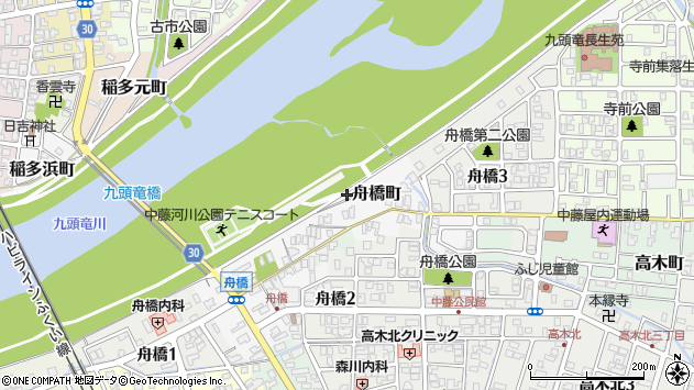 〒910-0809 福井県福井市舟橋町の地図