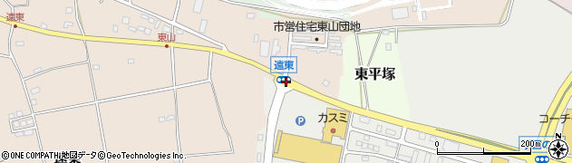 東山住宅入口周辺の地図
