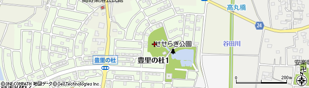 茨城県つくば市豊里の杜1丁目周辺の地図