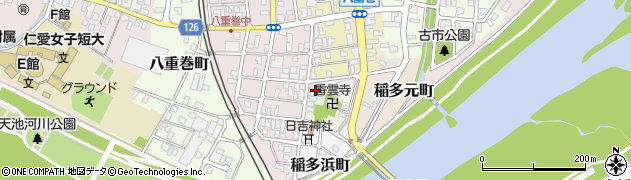 福井県福井市稲多新町周辺の地図
