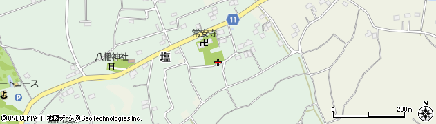 埼玉県熊谷市塩周辺の地図