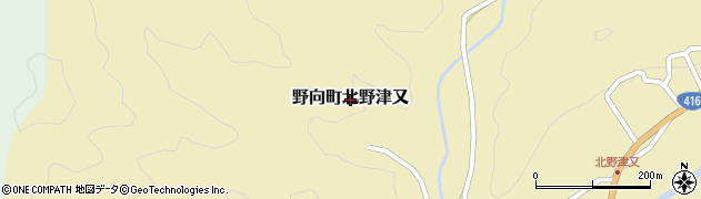 福井県勝山市野向町北野津又周辺の地図