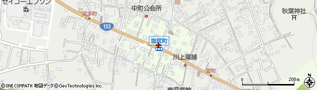 長野県塩尻市仲町周辺の地図