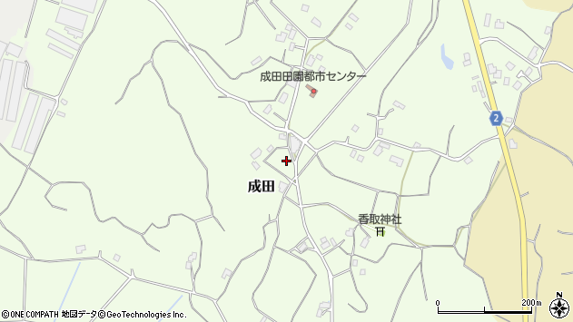 〒311-1703 茨城県行方市成田の地図