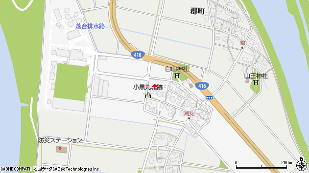 〒910-0052 福井県福井市黒丸町の地図