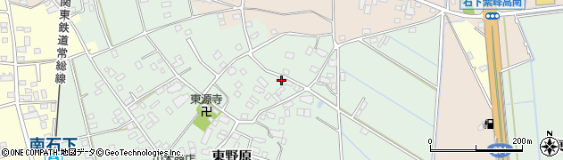 茨城県常総市東野原1周辺の地図