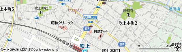 埼玉りそな銀行吹上支店周辺の地図