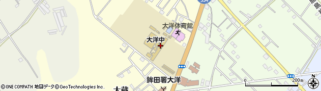 鉾田市立大洋中学校周辺の地図