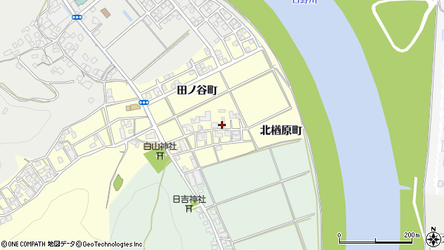 〒910-0045 福井県福井市北楢原町の地図