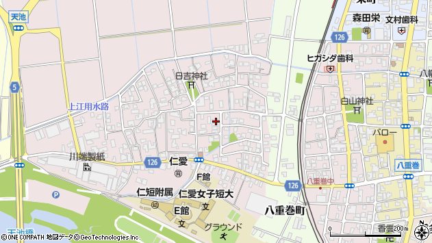 〒910-0124 福井県福井市天池町の地図
