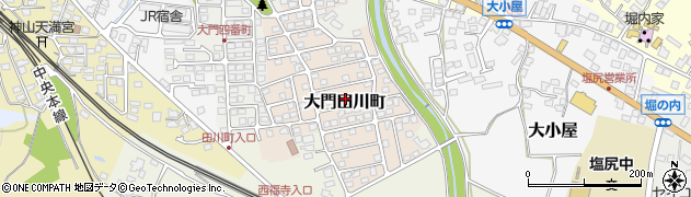 長野県塩尻市大門田川町周辺の地図