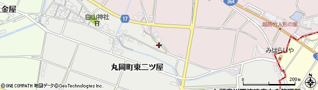 福井県坂井市丸岡町東二ツ屋11周辺の地図