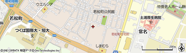 茨城県土浦市若松町周辺の地図