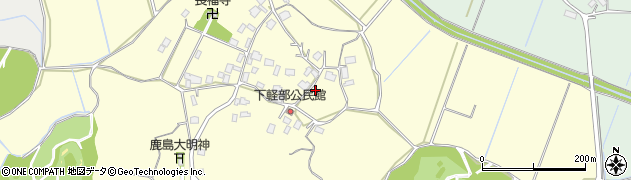 茨城県かすみがうら市下軽部周辺の地図