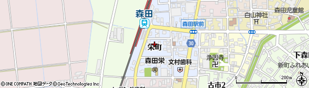 福井県福井市栄町周辺の地図