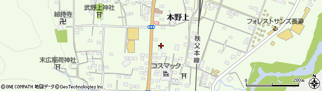 埼玉県長瀞町（秩父郡）本野上周辺の地図