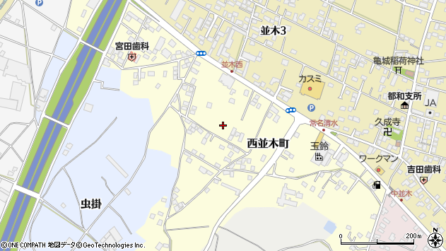 〒300-0068 茨城県土浦市西並木町の地図