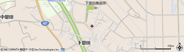 埼玉県熊谷市下恩田641周辺の地図