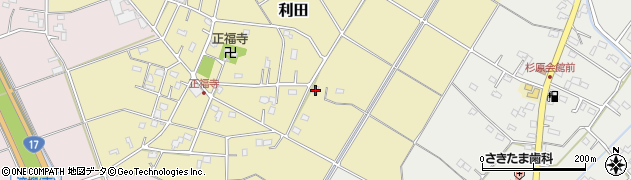 埼玉県行田市利田185周辺の地図