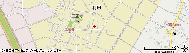 埼玉県行田市利田周辺の地図