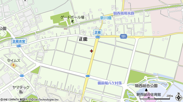 〒347-0107 埼玉県加須市正能の地図