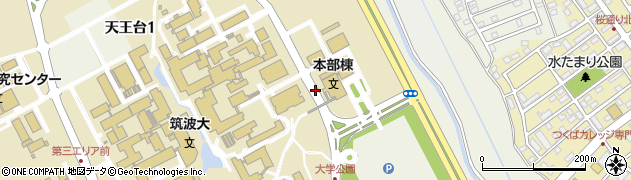 筑波大学中央周辺の地図