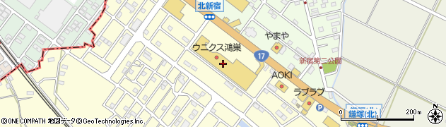 ダイソーウニクス鴻巣店周辺の地図