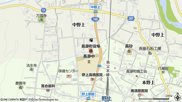 〒369-1300 埼玉県秩父郡長瀞町（以下に掲載がない場合）の地図