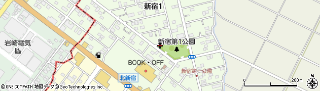埼玉県鴻巣市新宿周辺の地図
