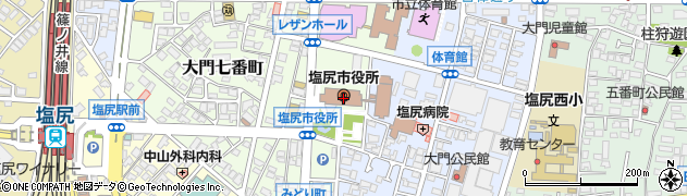 長野県塩尻市周辺の地図