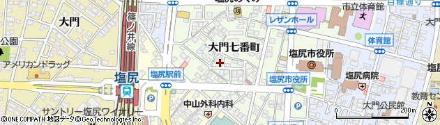 長野県塩尻市大門七番町周辺の地図
