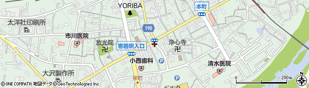 武蔵野銀行寄居支店周辺の地図