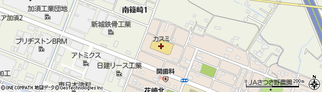 染谷クリーニングカスミ花崎店周辺の地図