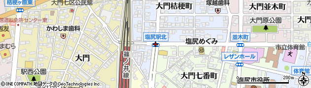 塩尻駅北周辺の地図