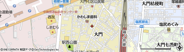 長野県塩尻市大門周辺の地図