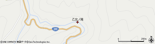 乙女ノ滝周辺の地図