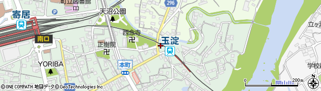 玉淀駅入口周辺の地図