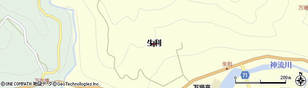 群馬県神流町（多野郡）生利周辺の地図