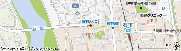 石下駅入口周辺の地図